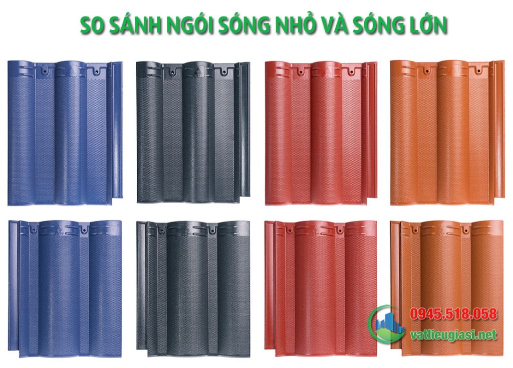 So sánh Ngói Ruby Sóng Lớn, Sóng Nhỏ